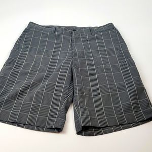 PGA Tour Golf Shorts Size 32 Flat Front in Black/Gray/Tan